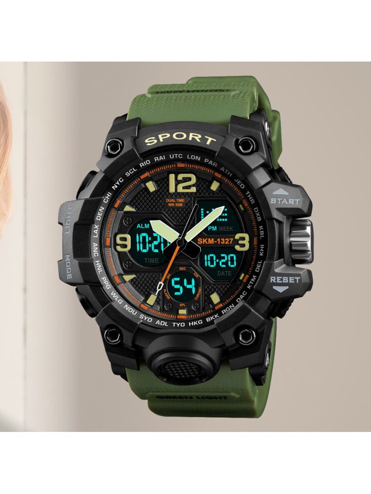     			Harbor Green Silicon Analog-Digital Men's Watch