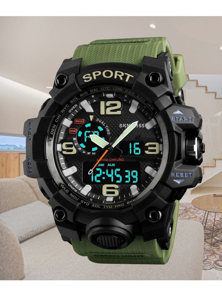     			Harbor Green Silicon Analog-Digital Men's Watch