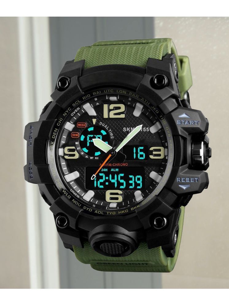     			Harbor Green Silicon Analog-Digital Men's Watch