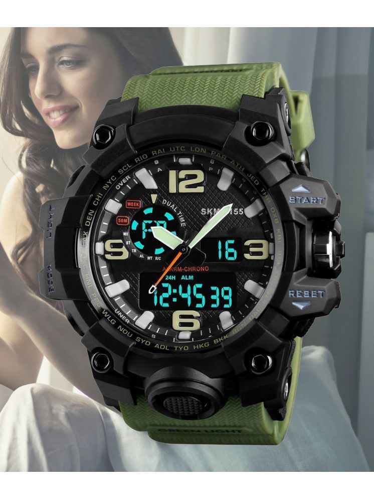     			Harbor Green Silicon Analog-Digital Men's Watch