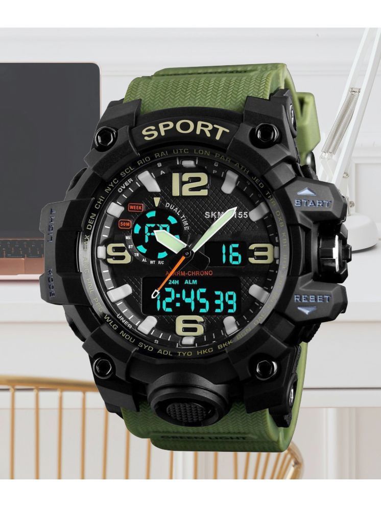     			Harbor Green Silicon Analog-Digital Men's Watch