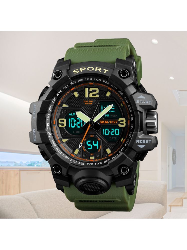     			Harbor Green Silicon Analog-Digital Men's Watch