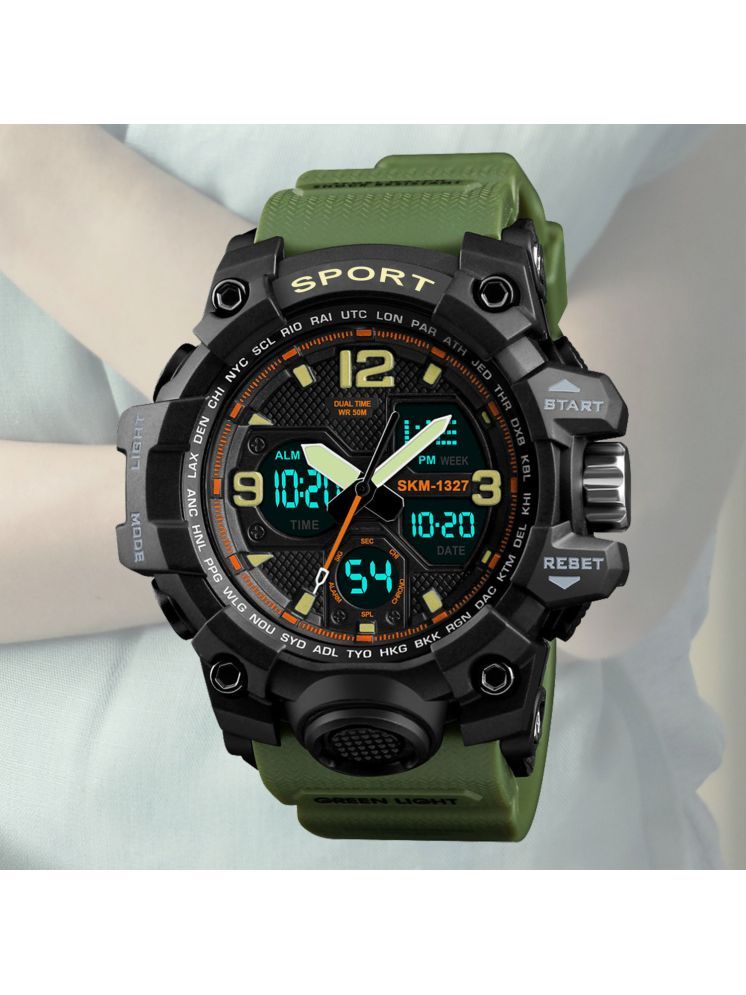     			Harbor Green Silicon Analog-Digital Men's Watch