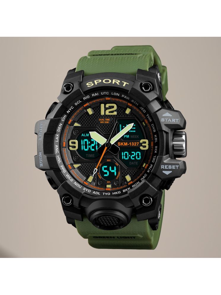     			Harbor Green Silicon Analog-Digital Men's Watch