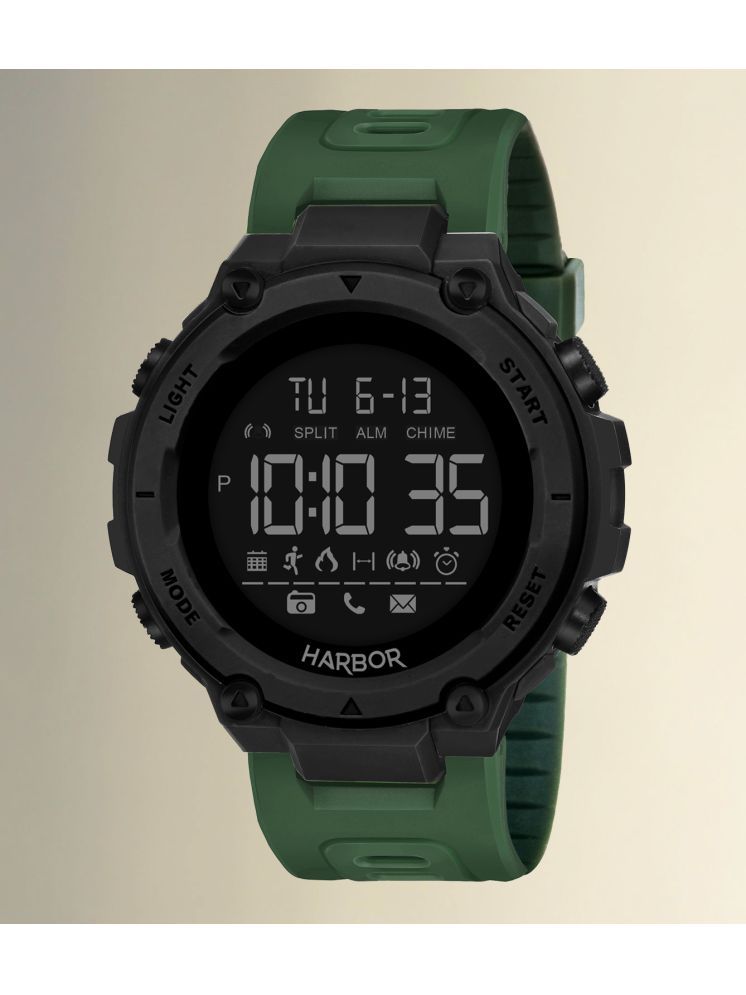     			Harbor Green Silicon Digital Men's Watch