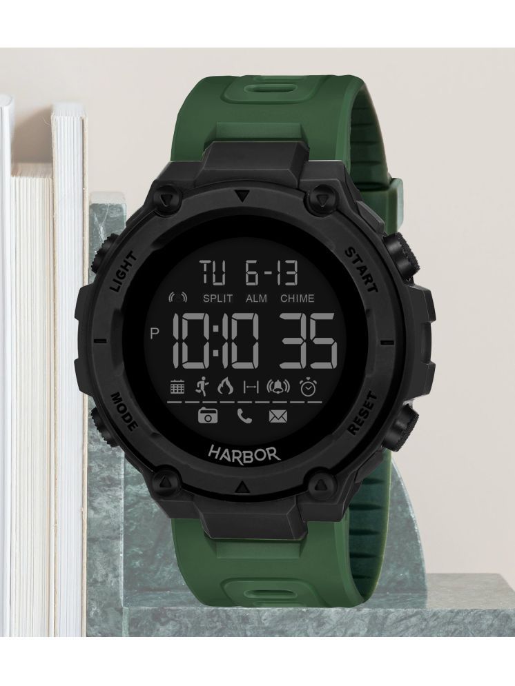     			Harbor Green Silicon Digital Men's Watch