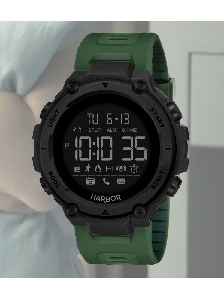     			Harbor Green Silicon Digital Men's Watch