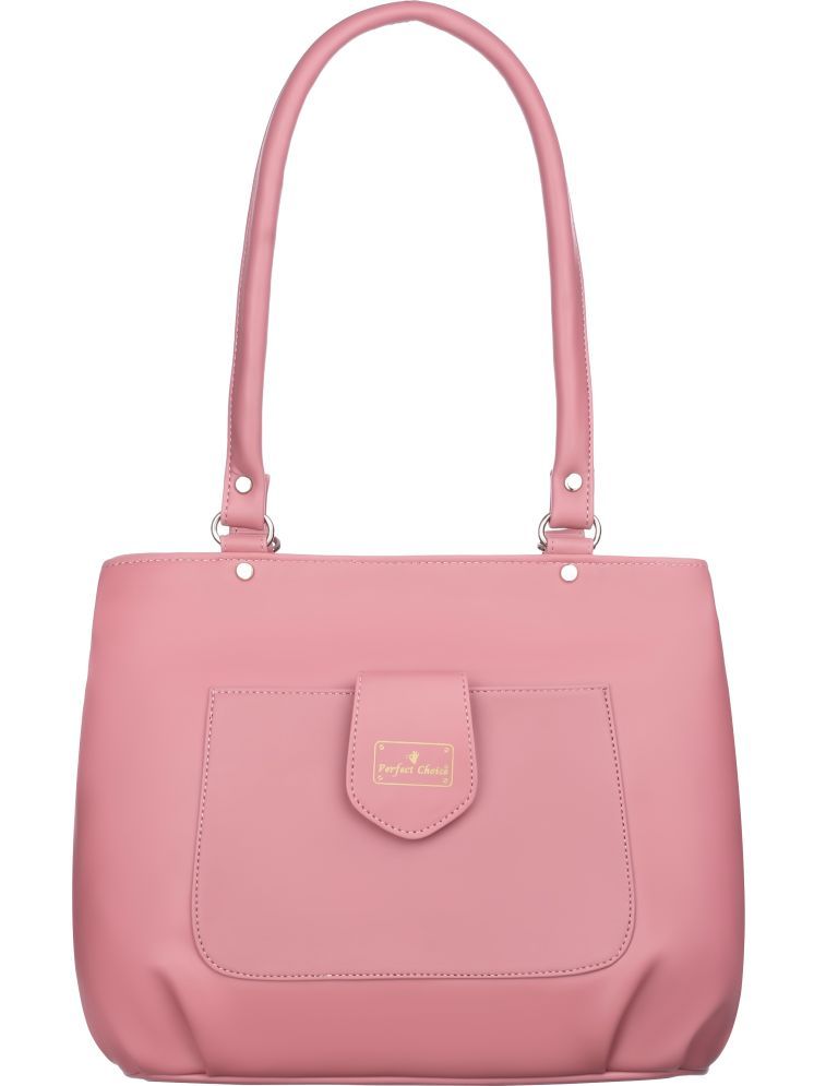     			Perfect Choice Pink PU Shoulder Bag