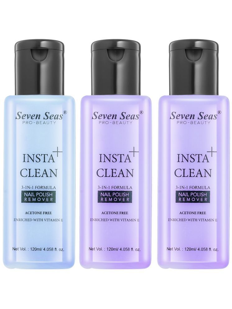     			Seven Seas Nail Paint Remover Liquid 120 mL Pack of 3