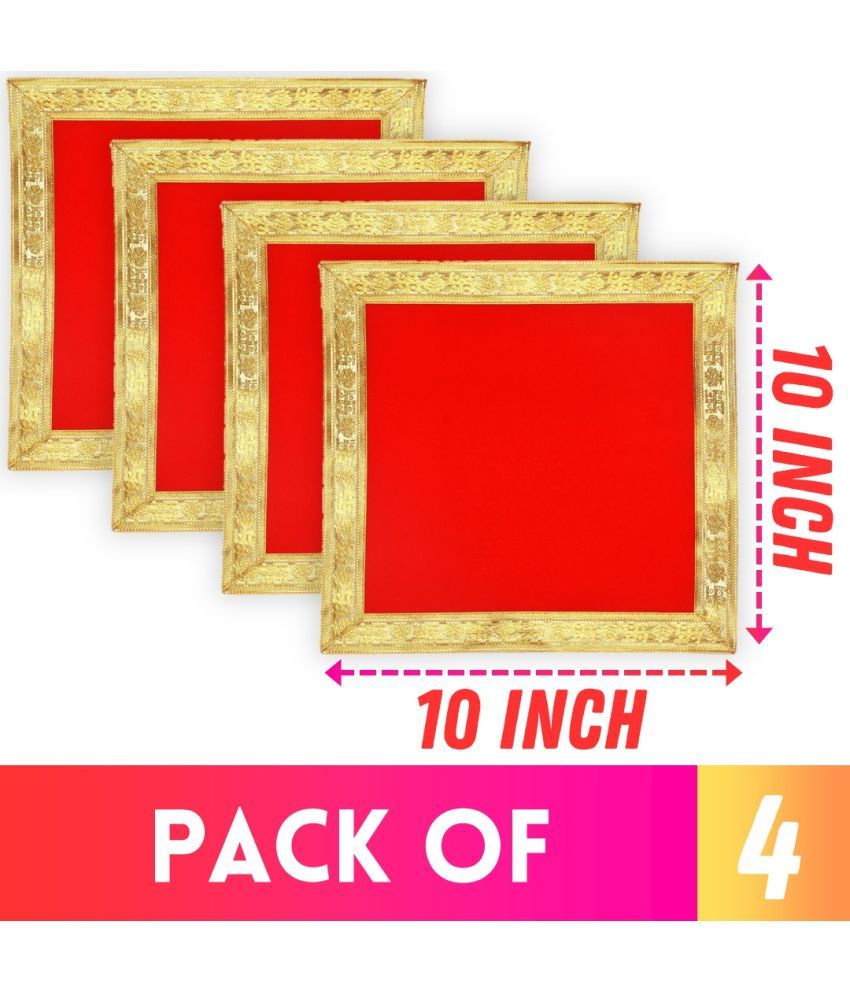     			Bhakti Lehar Pooja Cloth for God ( 10 x 10 Inch ) - 4 Pieces ( Pack of 4 )