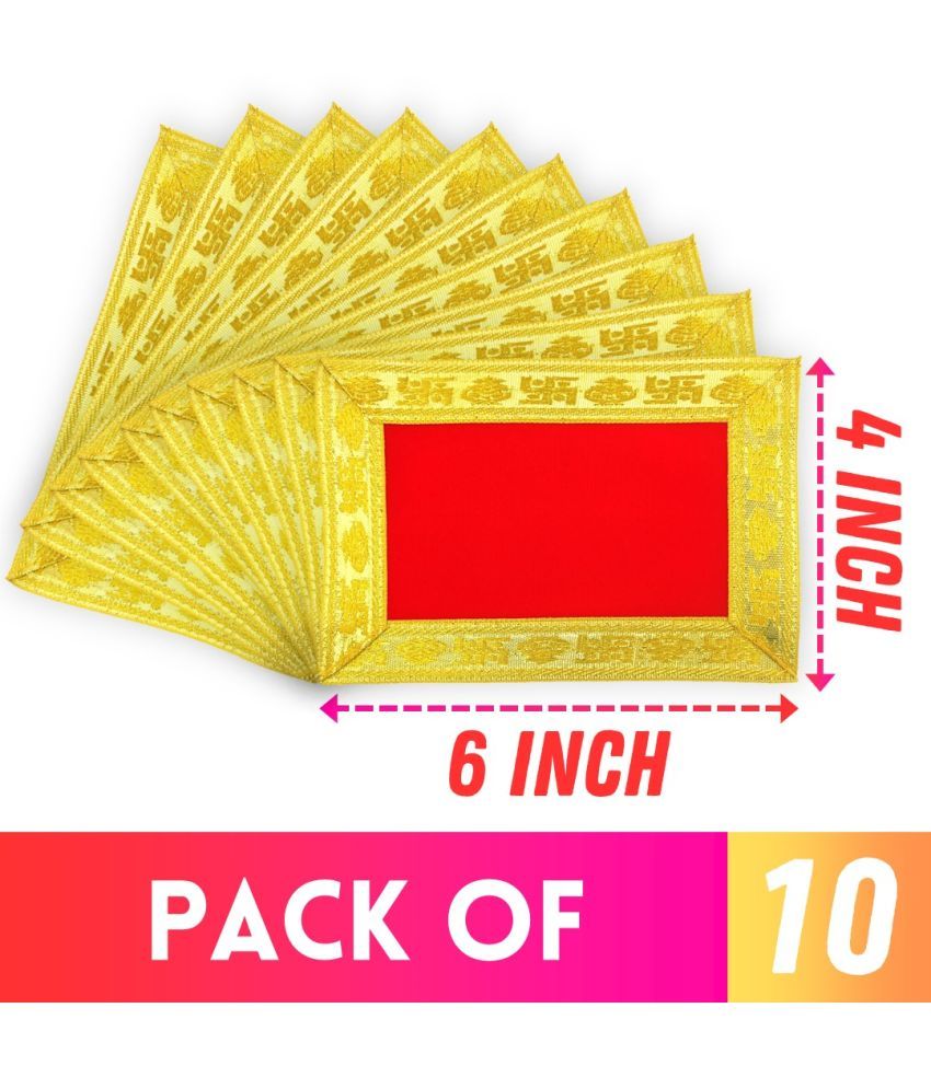     			Bhakti Lehar Pooja Cloth for God ( 4 x 6 Inch ) - 10 Pieces ( Pack of 10 )