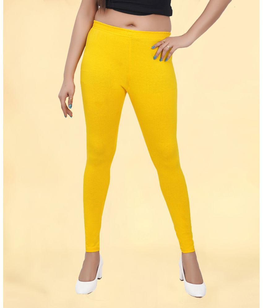     			Colorscube - Yellow Lycra Women's Leggings ( Pack of 1 )