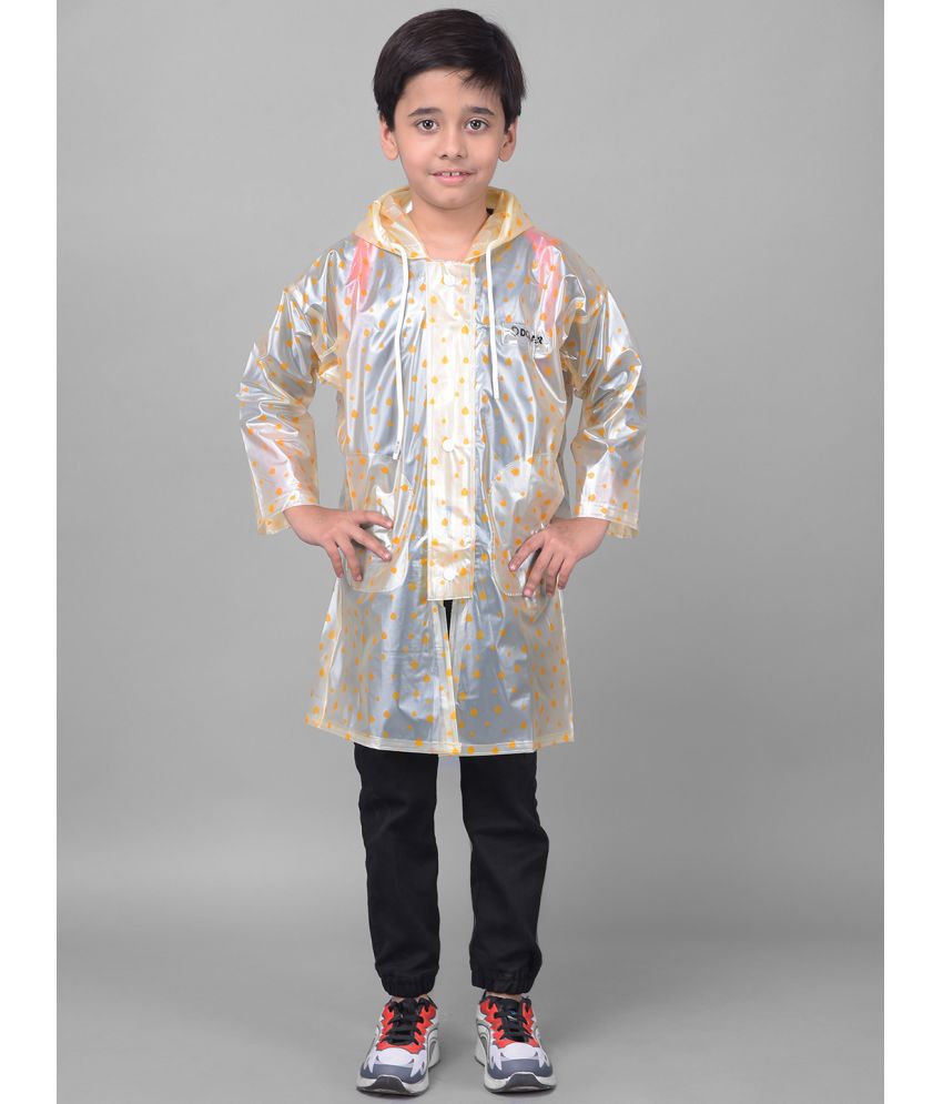     			Dollar Rainguard Kids' Full Sleeve Raindrop Printed Long Raincoat With Adjustable Hood and Pocket