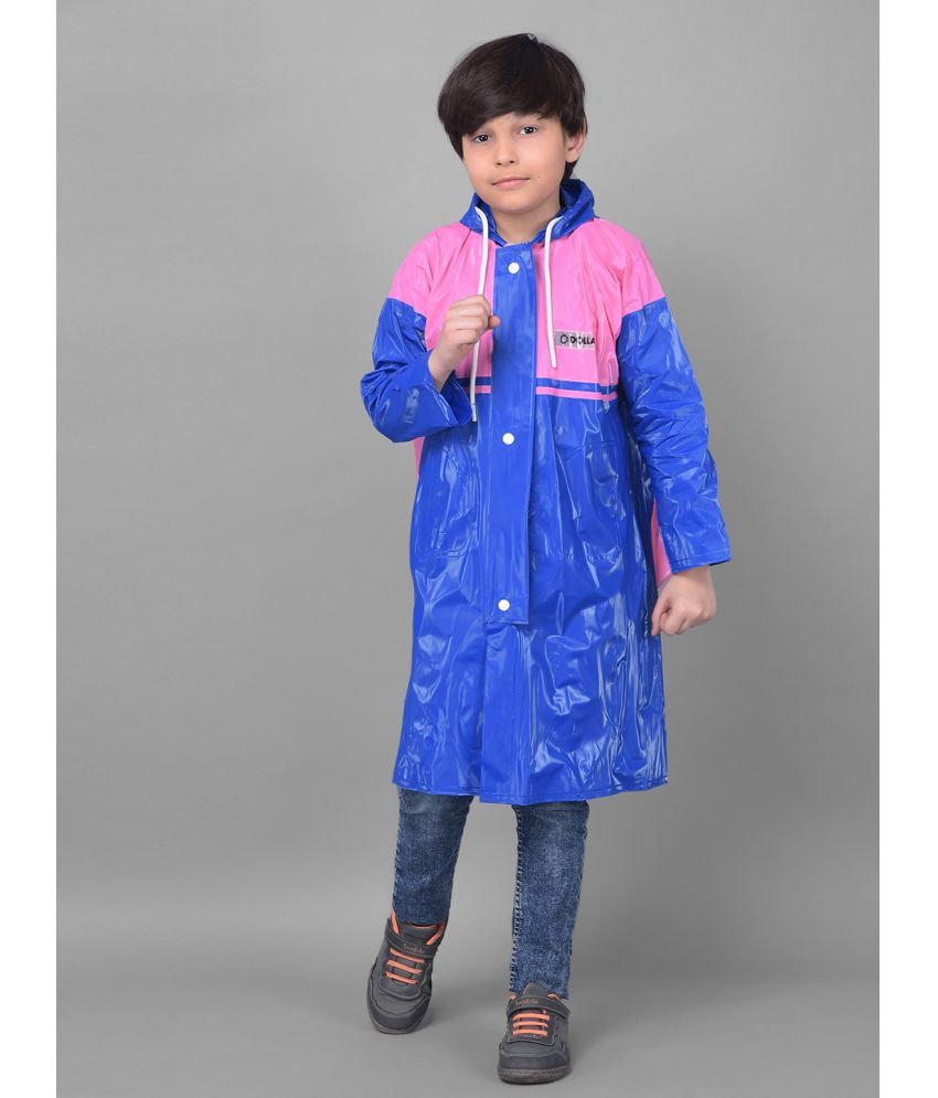     			Dollar Rainguard Kids' Full Sleeve Solid Long Raincoat With Adjustable Hood and Pocket