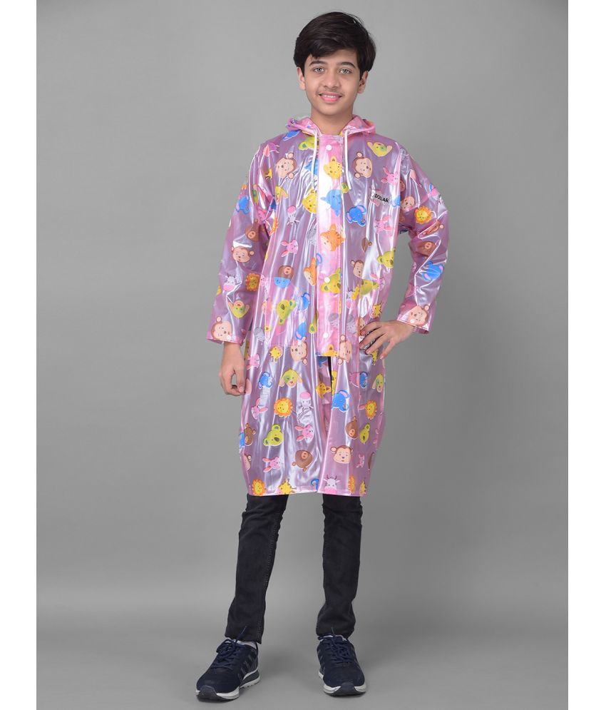     			Dollar Rainguard Kids' Full Sleeve Face Printed Long Raincoat With Adjustable Hood and Pocket