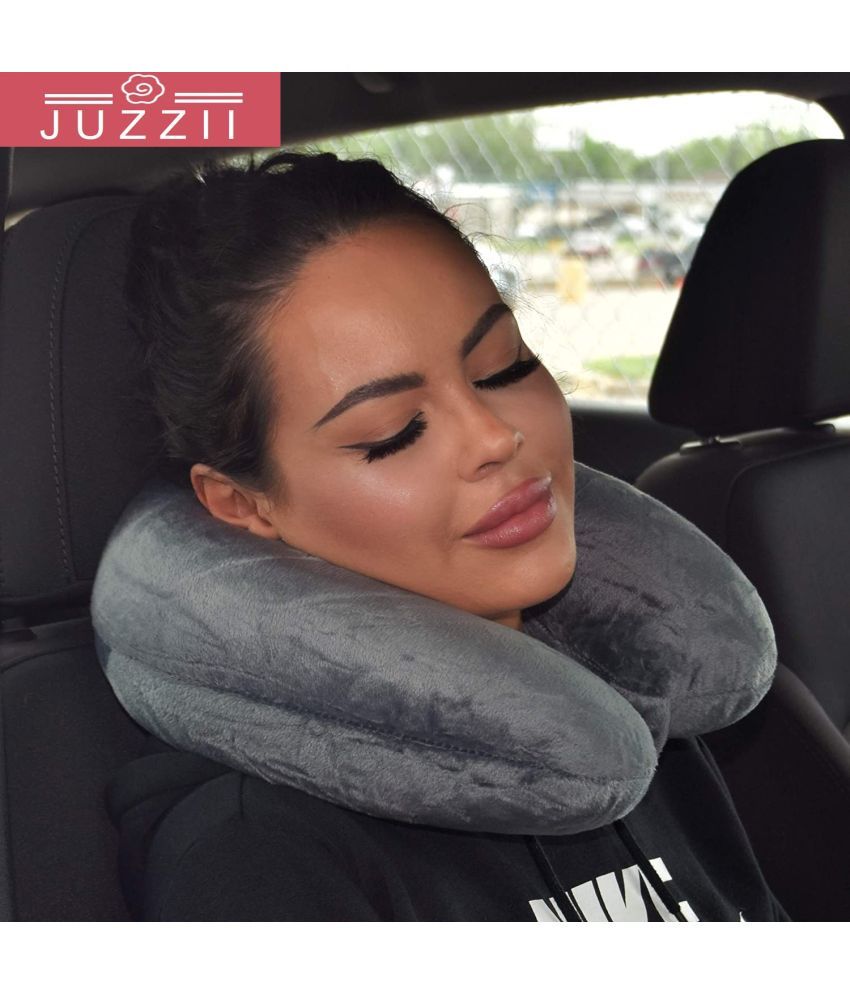     			JUZZII Grey Neck Pillow ( Pack of 1 )