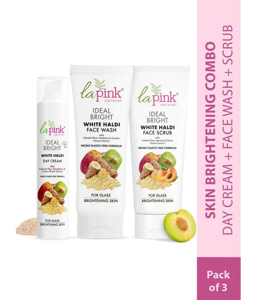     			La Pink Ideal Bright 2 Times Use Facial Kit For All Skin Type Fruit 100ml, 100g, 50g ( Pack of 3 )