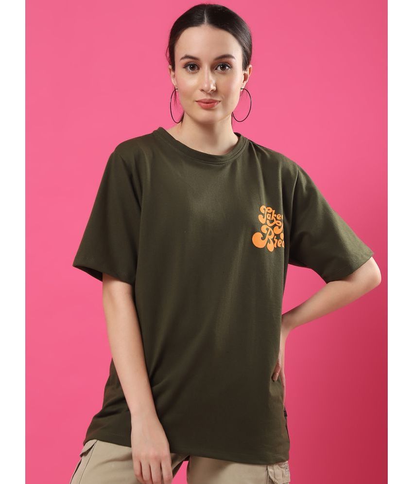     			Rigo Green Cotton Blend Women's T-Shirt ( Pack of 1 )