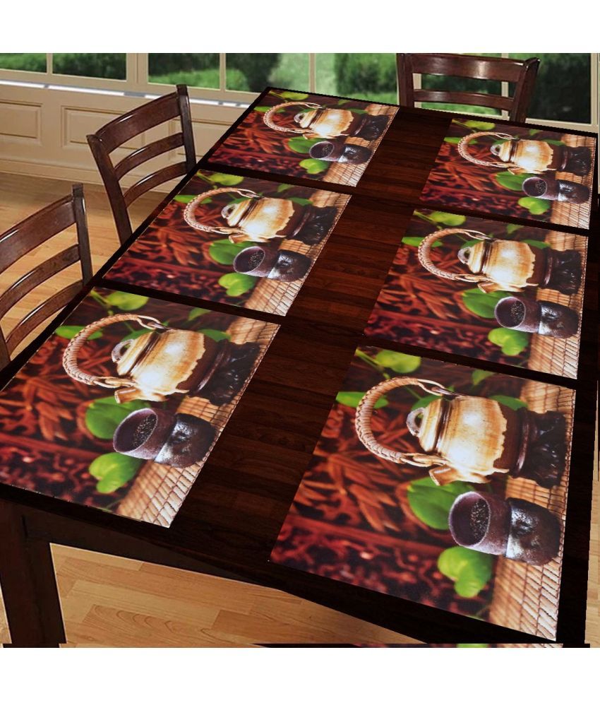     			Sanraksshan PVC Solid Rectangle Table Mats ( 40 cm x 32 cm ) Pack of 1 - Multi