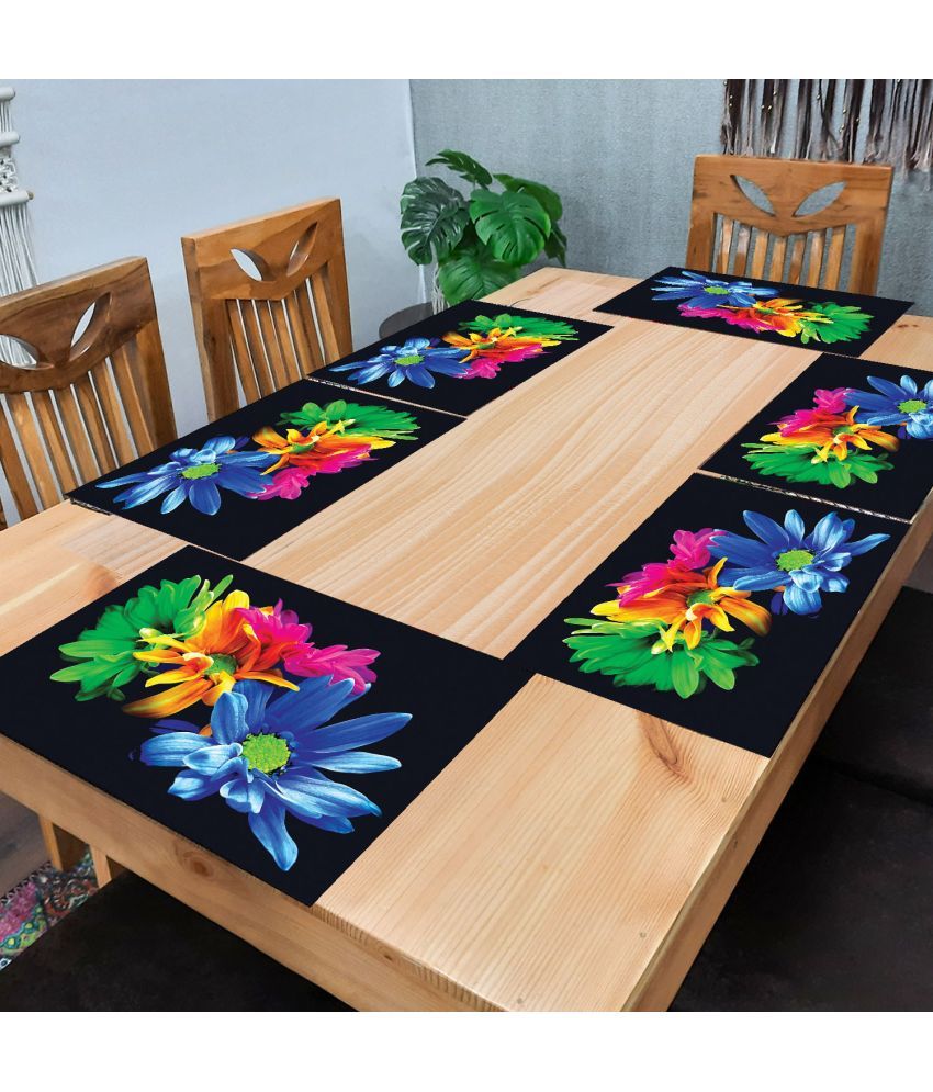     			Sanraksshan PVC Solid Rectangle Table Mats ( 40 cm x 32 cm ) Pack of 1 - Multi