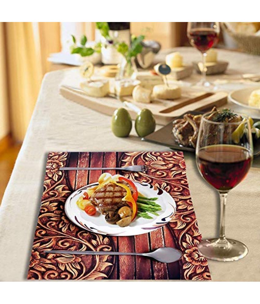     			Sanraksshan PVC Solid Rectangle Table Mats ( 40 cm x 32 cm ) Pack of 1 - Multi