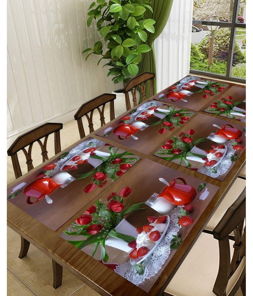     			Sanraksshan PVC Solid Rectangle Table Mats ( 40 cm x 32 cm ) Pack of 1 - Multi