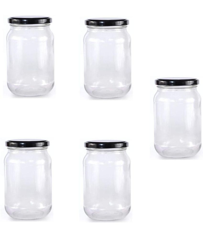     			Somil Glass Container Jar Glass Transparent Utility Container ( Set of 5 )