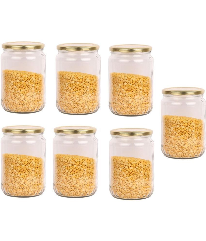     			Somil Glass Container Jar Glass Transparent Utility Container ( Set of 7 )