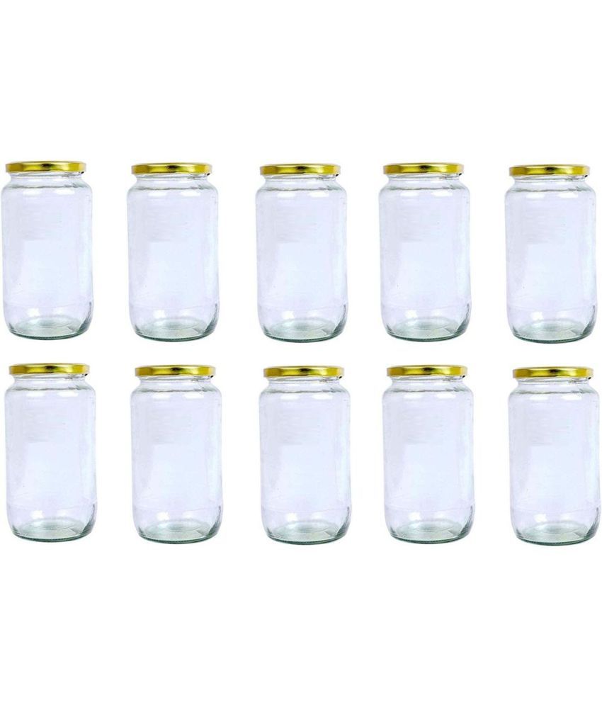     			Somil Glass Container Jar Glass Transparent Utility Container ( Set of 10 )