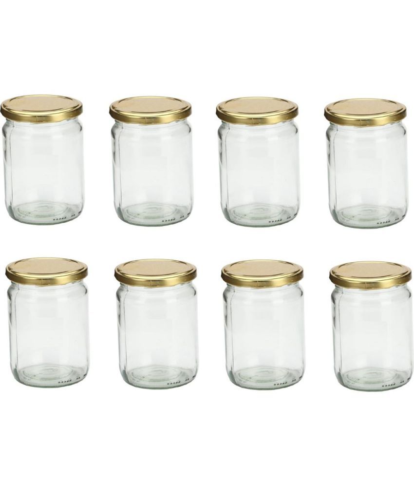     			Somil Glass Container Jar Glass Transparent Utility Container ( Set of 8 )