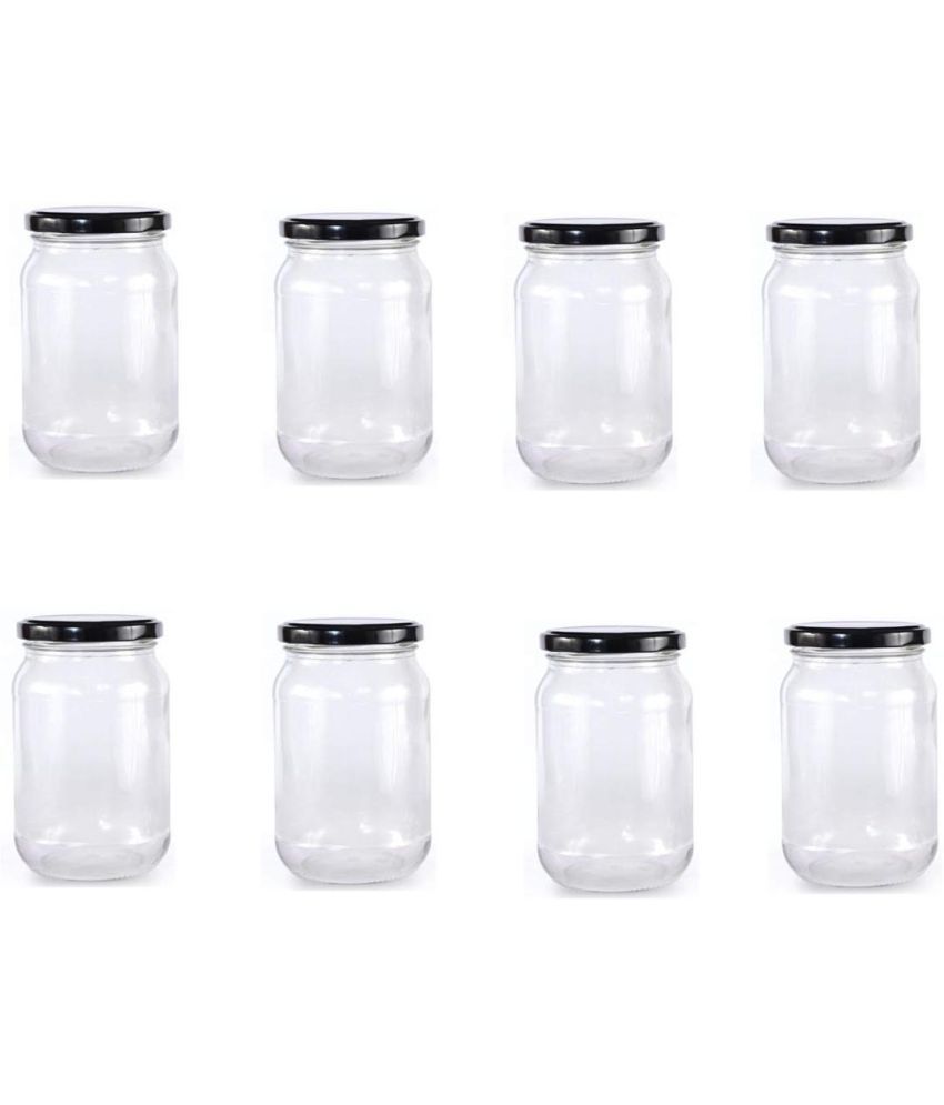     			Somil Glass Container Jar Glass Transparent Utility Container ( Set of 8 )