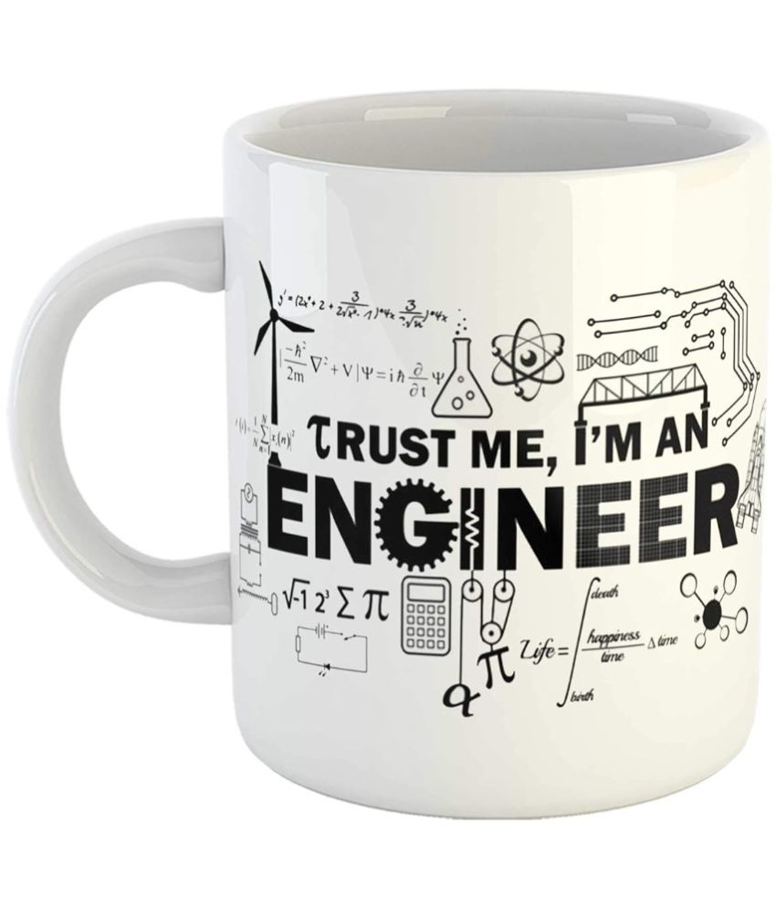     			iKraft Gift to Engineer Typography Ceramic Coffee Mug 325 mL ( Pack of 1 )