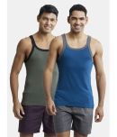 Jockey US27 Men Super Combed Cotton Gym Vest - Assorted (Pack of 2 - Color & Print May Vary)