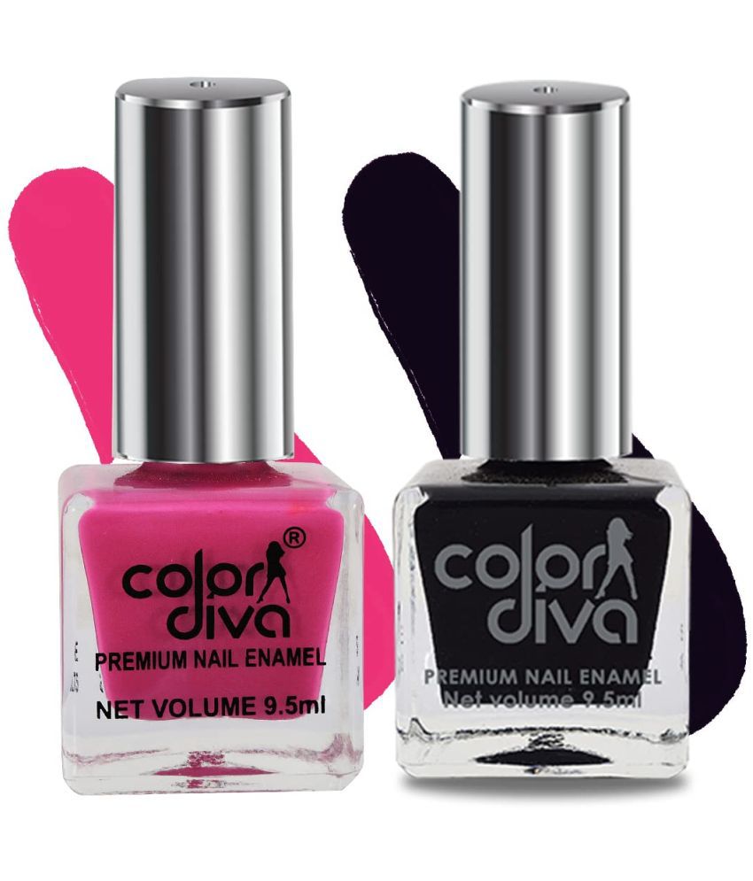     			Color Diva Multi Matte Nail Polish 19 ( Pack of 2 )