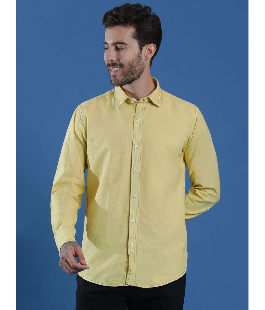     			EPPE Denim Regular Fit Solids Full Sleeves Men's Casual Shirt - Yellow ( Pack of 1 )
