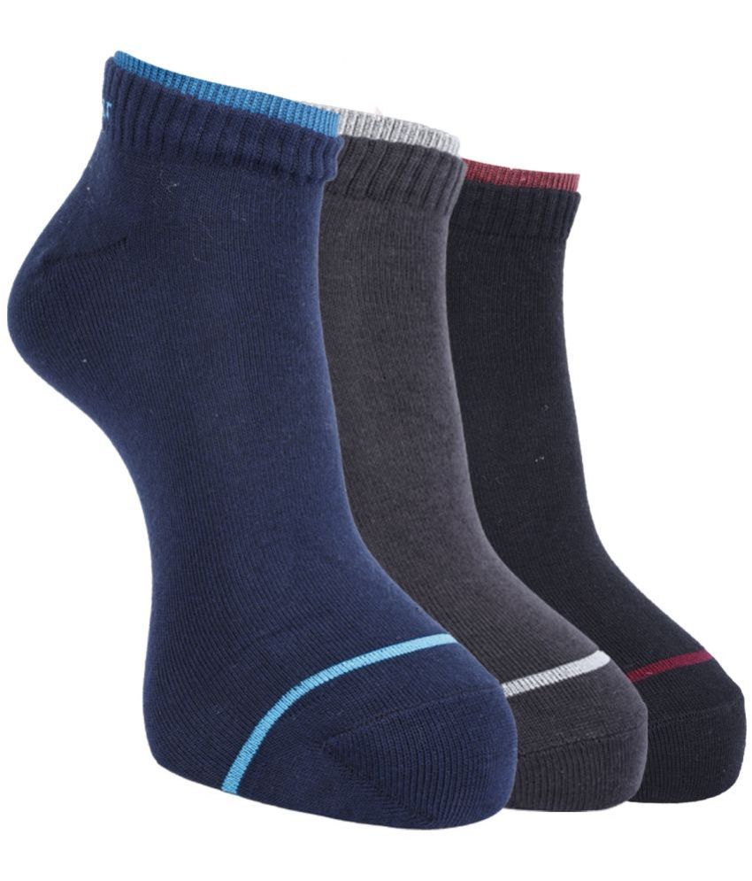     			Force NXT Cotton Blend Men's Striped Multicolor Ankle Length Socks ( Pack of 3 )