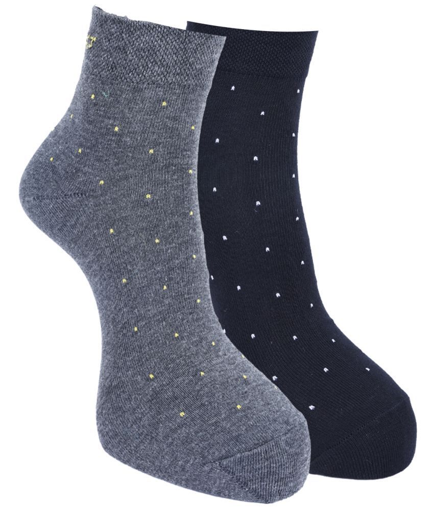     			Force NXT Cotton Blend Men's Self Design Multicolor Ankle Length Socks ( Pack of 2 )