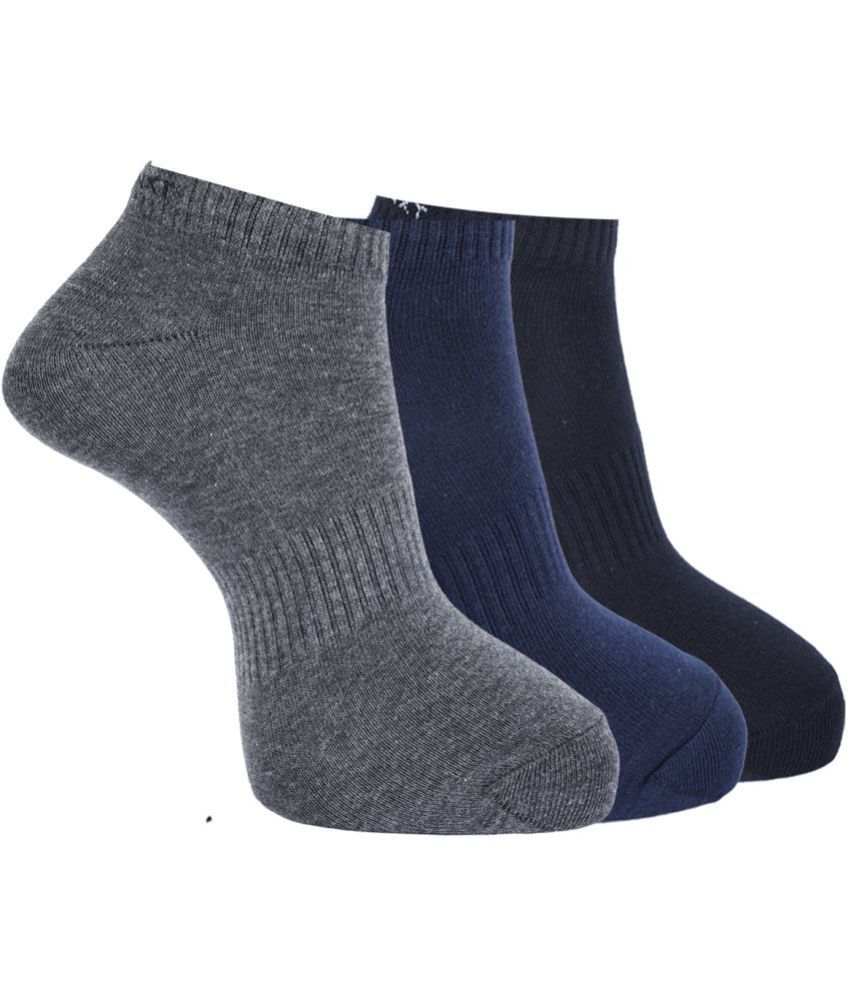     			Force NXT Cotton Blend Men's Self Design Multicolor Low Ankle Socks ( Pack of 3 )