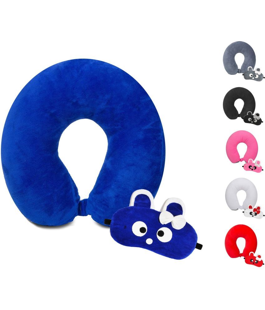     			JUZZII Blue Neck Pillow,Eye Shade ( Pack of 2 )