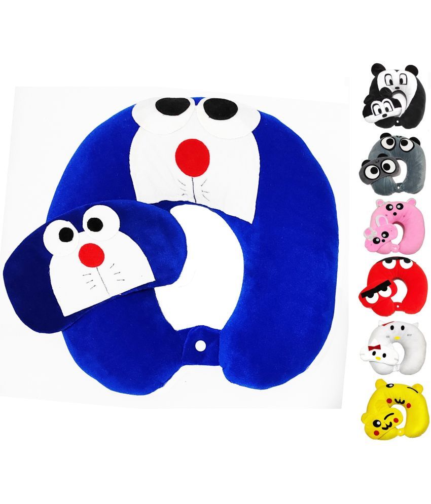     			JUZZII Blue Neck Pillow,Eye Shade ( Pack of 2 )