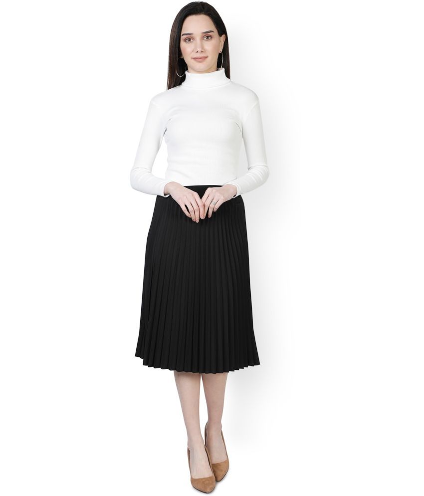     			Krunal Raiyani Black Polyester Women's A-Line Skirt ( Pack of 1 )