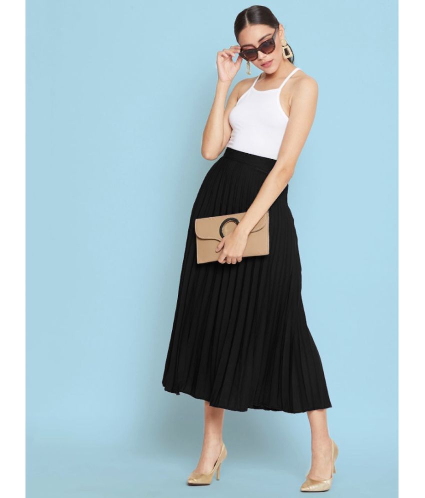     			Krunal Raiyani Black Polyester Women's A-Line Skirt ( Pack of 1 )