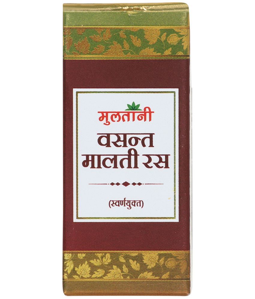     			Multani Vasant Malti Ras with 24 Carat Gold & Pearl | Ayurvedic Herbal Tablet for Reducing Cough and Cold | Blend of Natural Herbs and Minerals | 30 Tablets