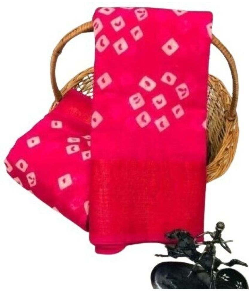     			Saadhvi Cotton Silk Applique Saree Without Blouse Piece - Pink ( Pack of 1 )