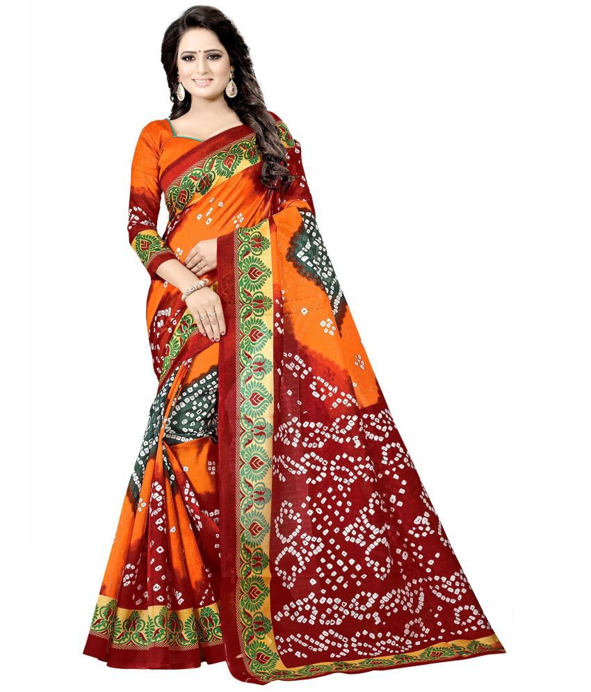     			Saadhvi Cotton Silk Applique Saree Without Blouse Piece - Maroon ( Pack of 1 )