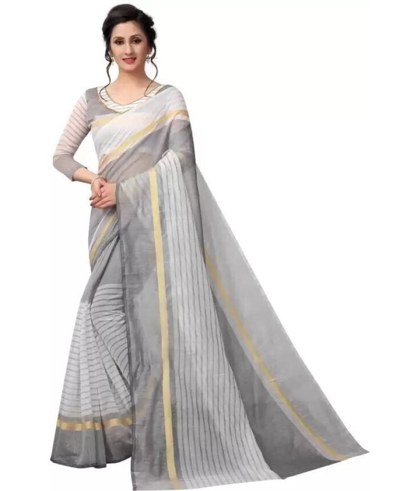     			Saadhvi Cotton Silk Applique Saree Without Blouse Piece - White ( Pack of 1 )