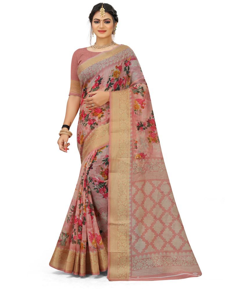     			Saadhvi Cotton Silk Applique Saree Without Blouse Piece - Multicolor ( Pack of 1 )