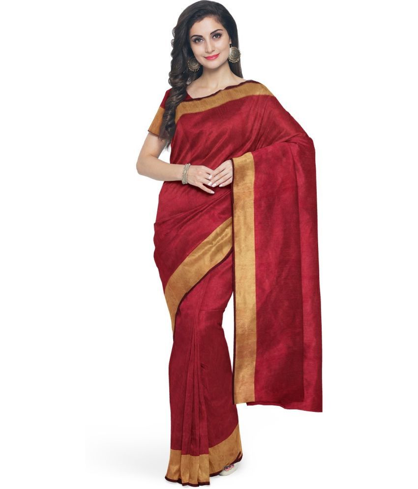     			Saadhvi Cotton Silk Embellished Saree Without Blouse Piece - Grey ( Pack of 1 )