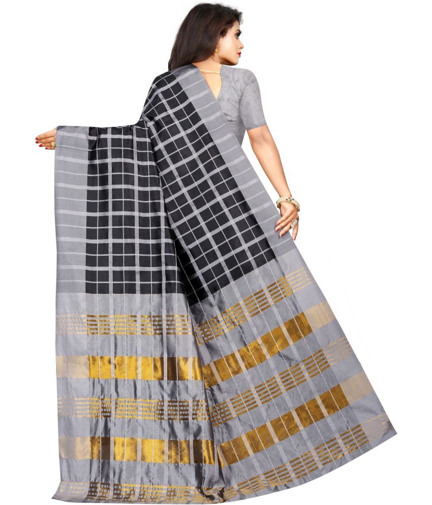     			Saadhvi Cotton Silk Woven Saree Without Blouse Piece - Mustard ( Pack of 1 )