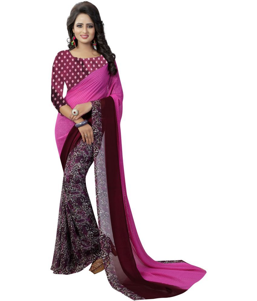     			Saadhvi Cotton Silk Woven Saree Without Blouse Piece - Purple ( Pack of 1 )